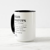 Mug Cadeau d'appréciation des RH, définition des resso (Devant gauche)