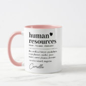Mug Cadeau d'appréciation des RH, définition des resso (Gauche)