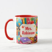 Mug Cadeau d'appréciation pour enseignant Coloré (Gauche)