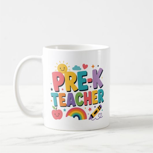 Mug Cadeau d'appréciation pour enseignant de pré-mater (Gauche)