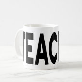 Mug Cadeau d'appréciation pour enseignant en typograph (Devant gauche)