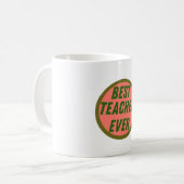 Mug Cadeau d'appréciation pour enseignant - Meilleur e (Devant gauche)