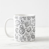 Mug Cadeau d'appréciation pour enseignant noir et blan (Gauche)