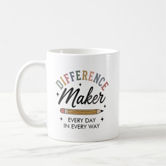 Mug Cadeau d'appréciation pour enseignant qui fait la (Gauche)