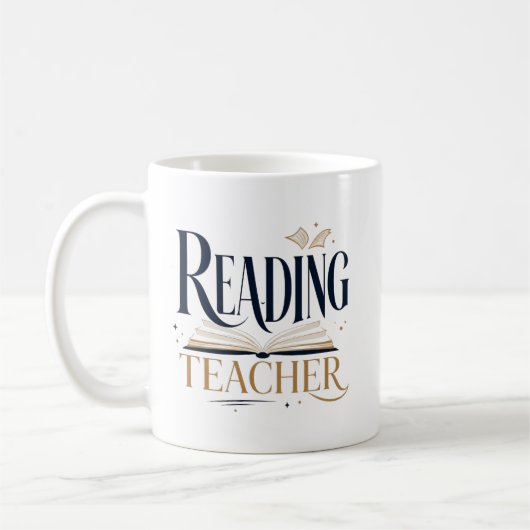 Mug Cadeau d'appréciation pour l'enseignant de lecture (Gauche)