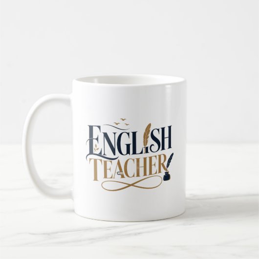 Mug Cadeau d'appréciation pour professeur d'anglais (Gauche)