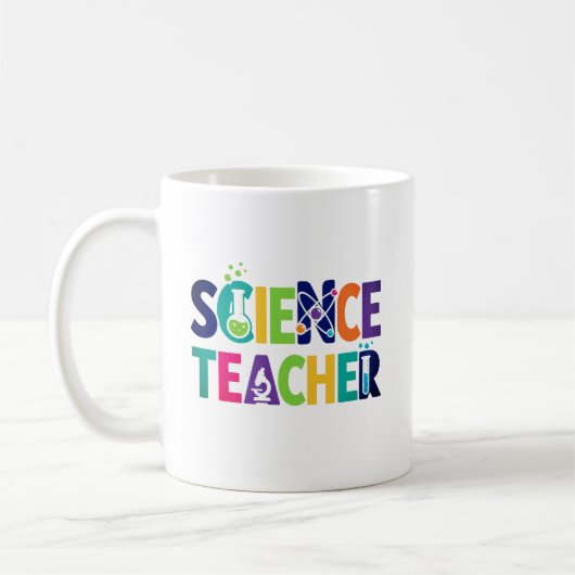Mug Cadeau d'appréciation pour professeur de sciences (Gauche)