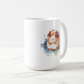 Mug Cadeau d'aquarelle de porc de Guinée (Devant droit)