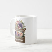 Mug Cadeau d'Aquarelle Rustique Floral coloré (Devant gauche)