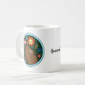 Mug Cadeau d'art Capybara Cute Personnalisé avec le no (Devant gauche)