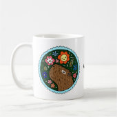 Mug Cadeau d'art Capybara Cute Personnalisé avec le no (Gauche)