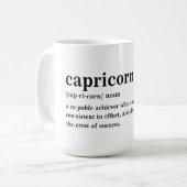 Mug Cadeau d'astrologie esthétique Définition Capricor (Devant gauche)