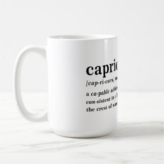 Mug Cadeau d'astrologie esthétique Définition Capricor