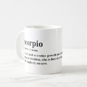 Mug Cadeau d'astrologie esthétique Définition Scorpion (Devant gauche)
