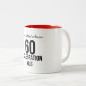 Mug cadeau de 60e anniversaire | Idée cadeau d'ann (Devant droit)