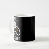 Mug Cadeau de 9e anniversaire de jeu vidéo Niveau 9 dé (Devant gauche)