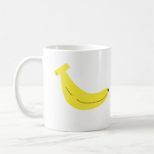 Mug Cadeau de banane jaune minimaliste mignon