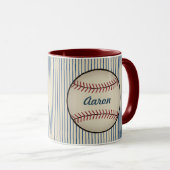 Mug Cadeau de base-ball de base-ball sur mesure (Devant droit)