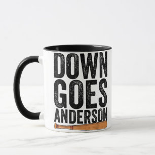Mug Cadeau de baseball drôle DOWN GOES ANDERSON ANDERS