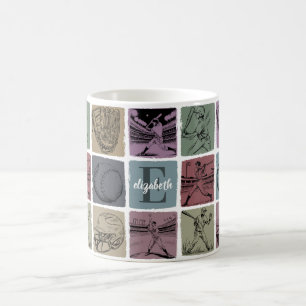 Mug Cadeau de baseball personnalisé initial Cadeau pou