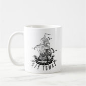 Mug Cadeau de bateau pirate avec le nom de bateau pers (Gauche)
