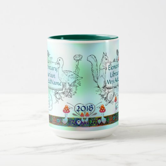 Mug Cadeau de bibliothécaire (Centre)