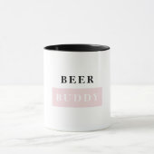 Mug Cadeau de bière moderne pour ami(e) avec citation  (Centre)
