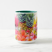 Mug Cadeau de boss tropical hibiscus ananas (Centre)