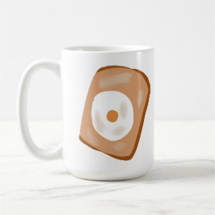Mug Cadeau de brunch d'œuf frit sur toast minimaliste