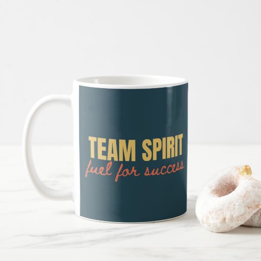 Mug Cadeau de Bureau Citation Motivation Esprit d'Équi (Avec donut)