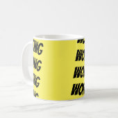 Mug Cadeau de bureau jaune et noir (Devant gauche)