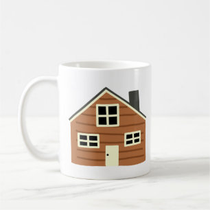 Mug Cadeau de cabane en bois marron rustique