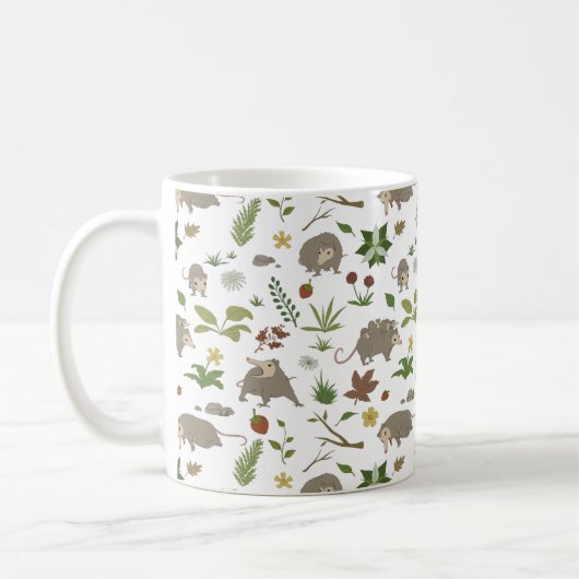 Mug Cadeau de cabane lumineuse de forêt de l'opossum b (Gauche)