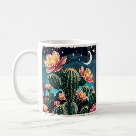 Mug Cadeau de cactus nocturne (Gauche)