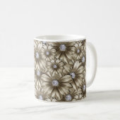 Mug Cadeau de café de fleurs de diamant (Devant droit)