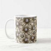 Mug Cadeau de café de fleurs de diamant (Gauche)