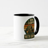 Mug Cadeau de camping pour papy Camper vintage  (Devant droit)