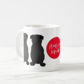 Mug Cadeau de Carlin noir pour maman (Devant gauche)