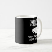 Mug Cadeau de chasse à l'ours - Amusant Chasseur Weeke (Devant droit)