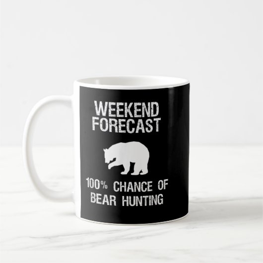 Mug Cadeau de chasse à l'ours - Amusant Chasseur Weeke (Gauche)