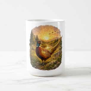 Mug Cadeau de chasse au faisan couchant oiseaux faune