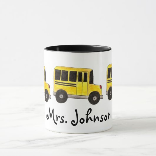 Mug Cadeau de chauffeur de bus de l'école d'enseignant (Centre)