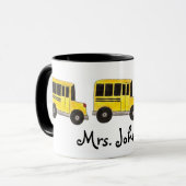 Mug Cadeau de chauffeur de bus de l'école d'enseignant (Devant gauche)