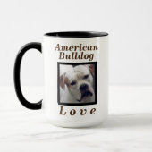 Mug Cadeau de chien "d'amour américain de bouledogue" (Gauche)