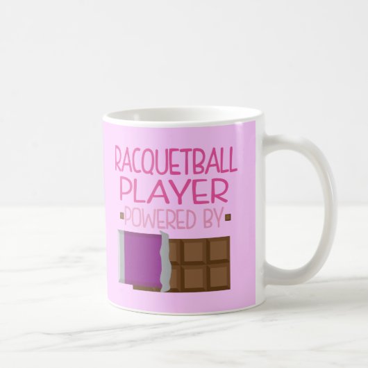 Mug Cadeau de chocolat de joueur de racquetball pour (Droite)