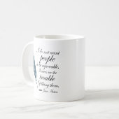 Mug Cadeau de citation de Jane Austen (Devant gauche)