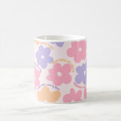 Mug Cadeau de citation florale groovy, rétro de prise (Centre)