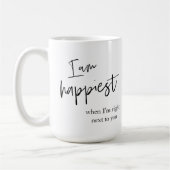 Mug Cadeau de citation romantique noire tendance (Gauche)