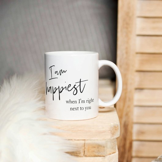 Mug Cadeau de citation romantique noire tendance