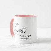 Mug Cadeau de citation romantique noire tendance (Devant gauche)